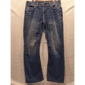 Silver Jean Co. Suki Jeans Women's 34x30 Blue Bootcut Denim Dark Wash Stretch